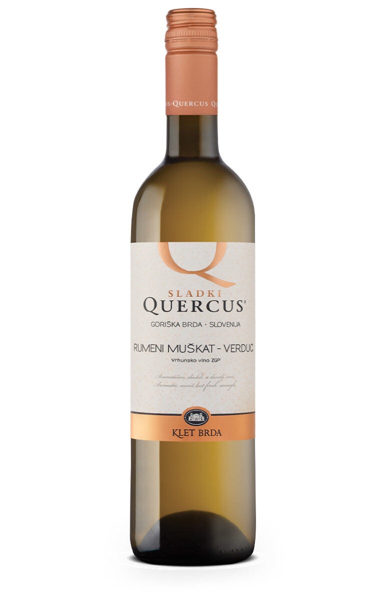 Fles Slovenië - Brda - KLET - Quercus - Rumeni Muskat - Verduc
